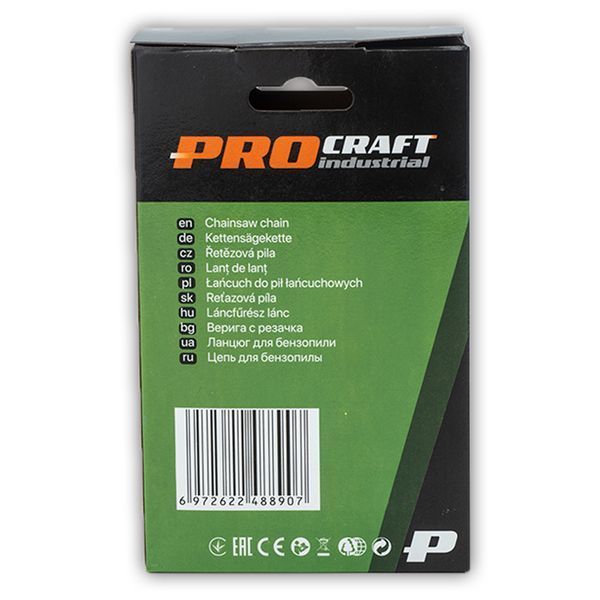 Ланцюг до ланцюгової пилці Procraft, 59 зв. крок 3/8 "Lp, ширина 0,050", коло ПК300059 фото