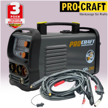 Інверторний зварювальний напівавтомат Procraft SPI290 &mdash; 130 А, 6 кг, IP21S, для дроту 0.6&ndash;1.0 мм ПК070290 фото
