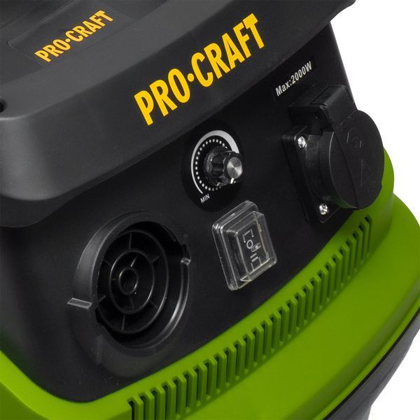 Промисловий пилосос будівельний Procraft VP2000 для сухого та вологого прибирання ПК020007 фото