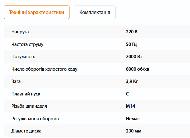 Кутошліфувальна машина Procraft PW2300 &mdash; 230 мм, болгарка для шліфування та різу ПК002300 фото
