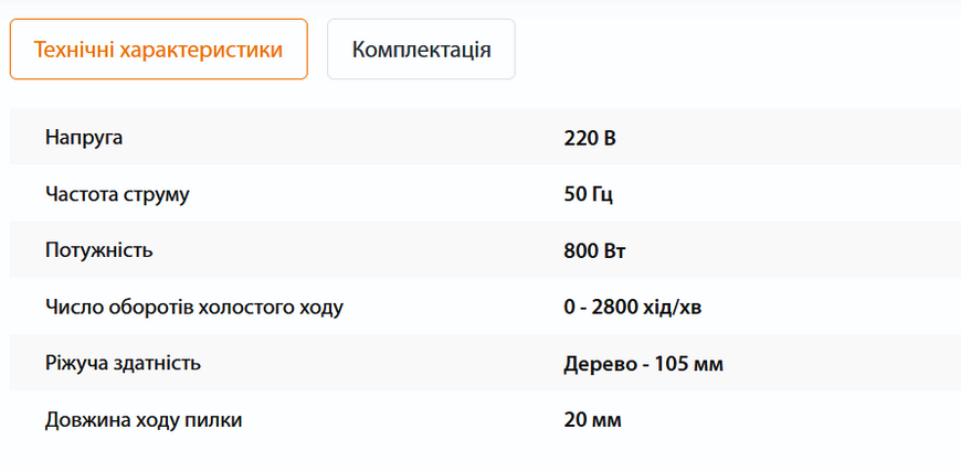 Шабельна пила Procraft PSS1600 800Вт Електропила для дерева, металу, пластику з регулюванням обертів ПК016004 фото
