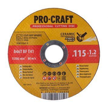 Диск відрізний керамічний Procraft YCD115x1.2 115 мм 1,2 мм 22,2 мм ПКYCD1512 фото