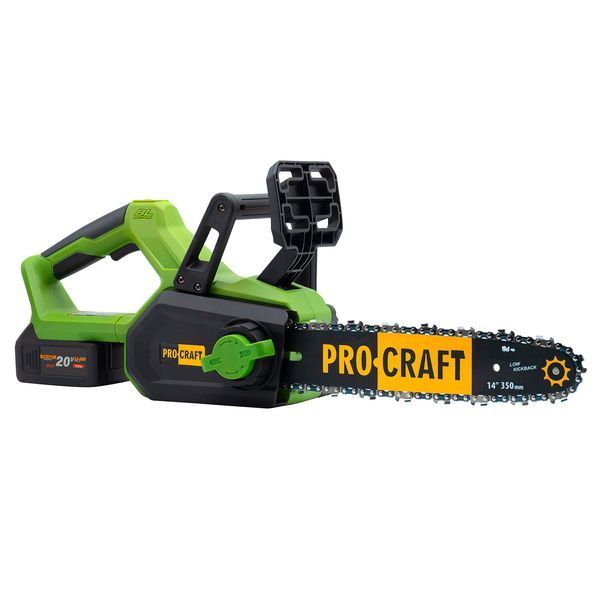 Безщіткова акумуляторна ланцюгова пила Procraft PKA60 &bull; 20 В &bull; 12" шина &bull; АКБ 4 А&middot;год &bull; Автозмащення ПК111236 фото