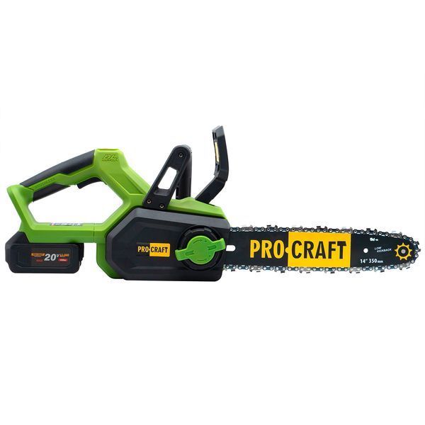 Безщіткова акумуляторна ланцюгова пила Procraft PKA60 &bull; 20 В &bull; 12" шина &bull; АКБ 4 А&middot;год &bull; Автозмащення ПК111236 фото