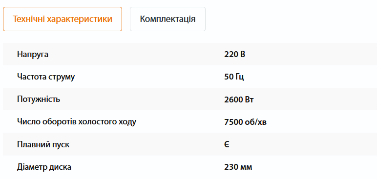 Кутошліфувальна машина Procraft PW2650 2650Вт 230мм Болгарка для металу, бетону, будівництва ПК002650 фото