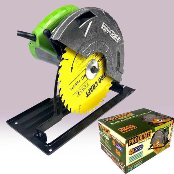 Циркулярна пила PRO-CRAFT KR3000 &mdash; 3000 Вт, диск 255 мм, електрична, для дерева ПК003000 фото